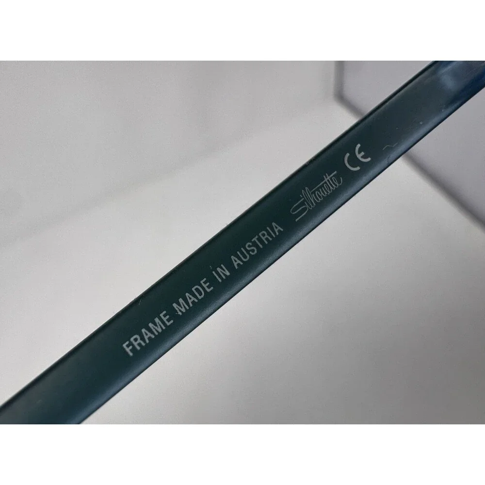 Silhouette 5379 6056 Blue Rimless Eyeglass Frames 40-17-130 Austria Authentic